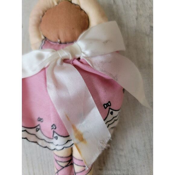 Plush pink AS IS ballerina ornament Xmas decor - Picture 5 of 6